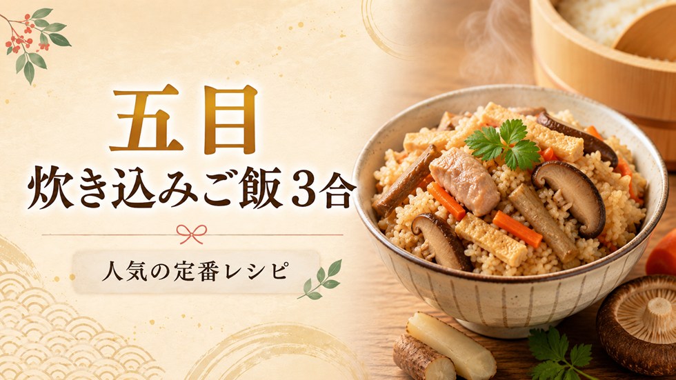 五目炊き込みご飯3合の人気定番レシピ