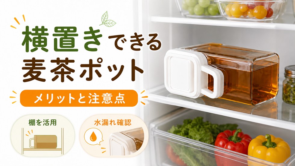 横置きできる麦茶ポットのメリットと注意点