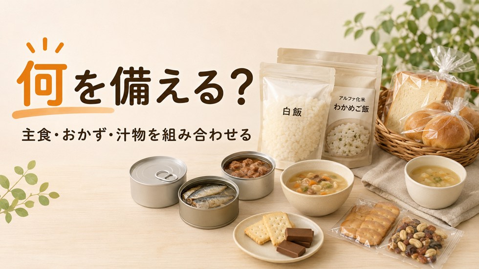 家族4人の非常食は何を備える？主食・おかずを組み合わせよう