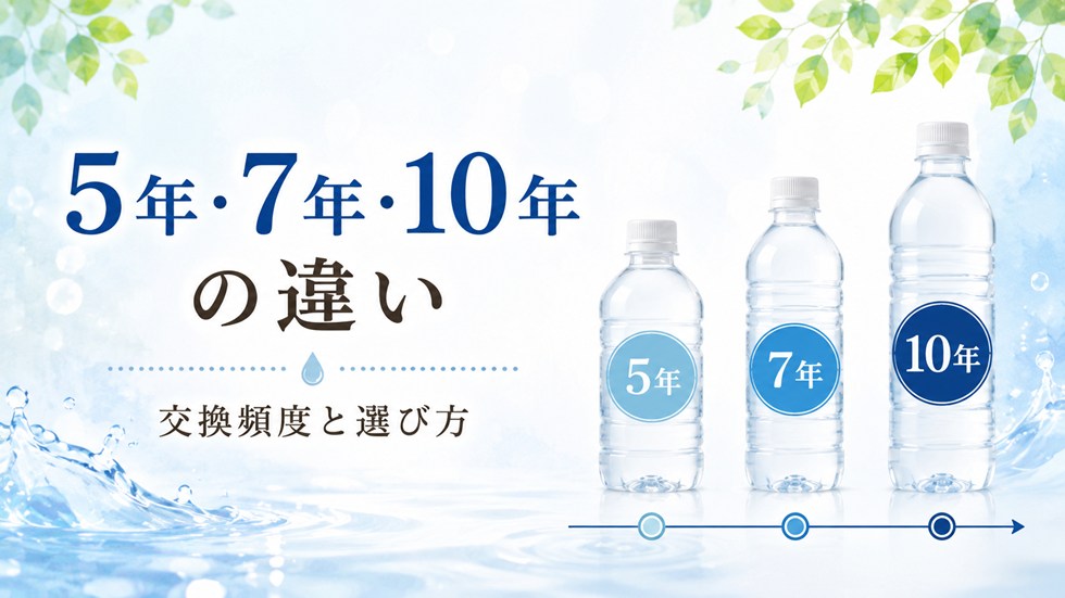 5年・7年・10年保存水の違いは?