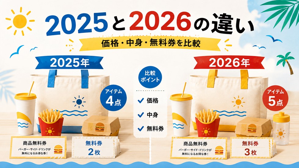 マックの夏福袋は2025年に初登場!2026年との違い