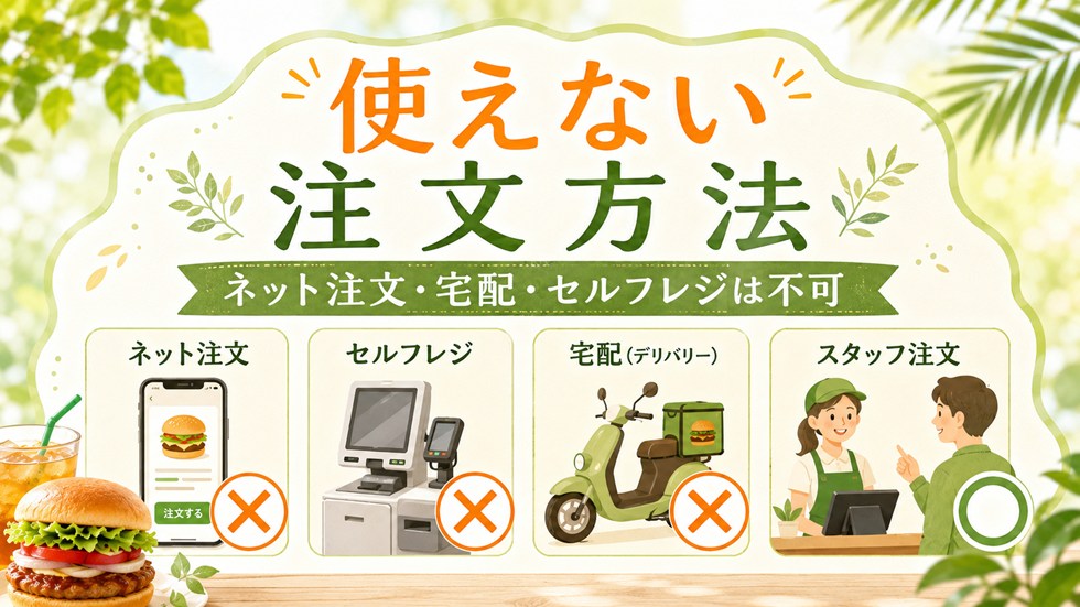 ネット注文・宅配・フルセルフレジでは使えない