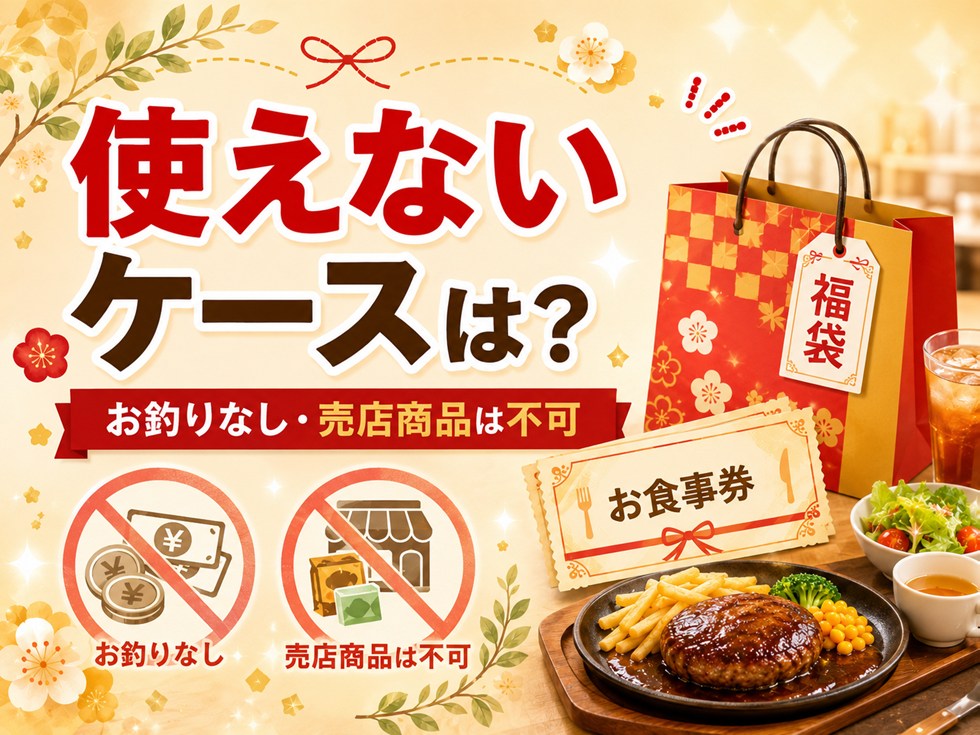 ココス福袋のお食事券でできないこと・注意点