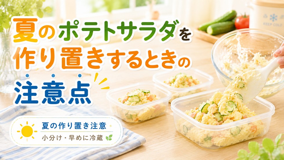 夏のポテトサラダを作り置きするときの注意点