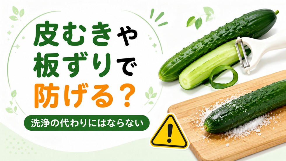 皮むきや板ずりだけで食中毒は防げる?