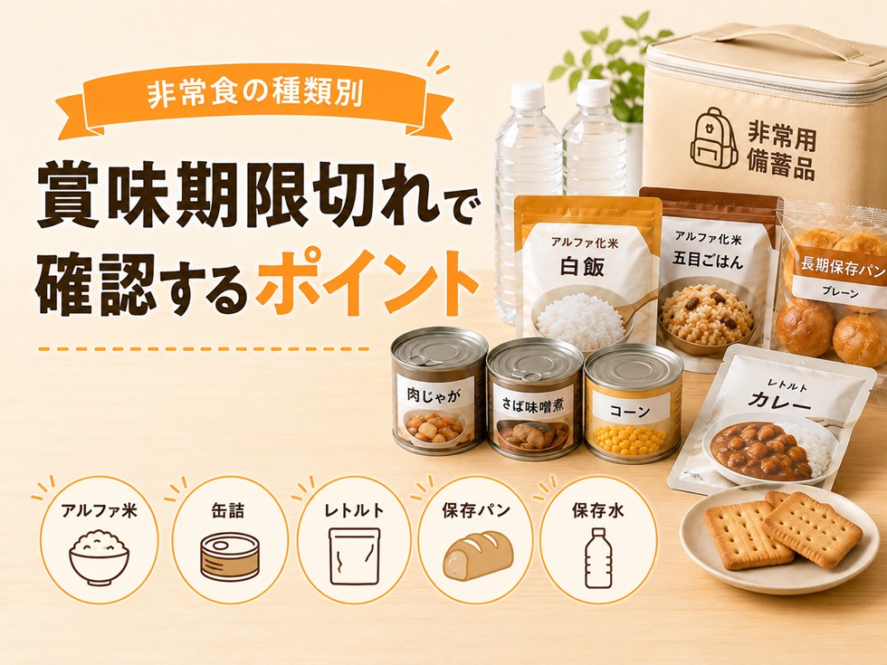 非常食の種類別｜賞味期限切れで確認するポイント