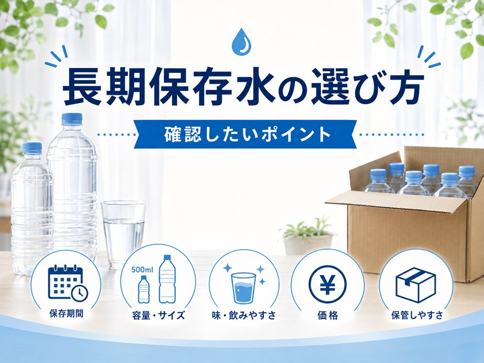 長期保存水の選び方｜確認したい5つのポイント