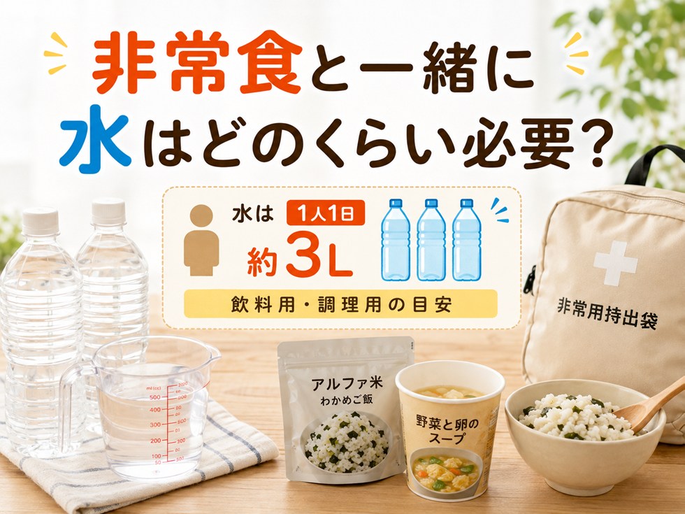 非常食と一緒に水はどのくらい必要?