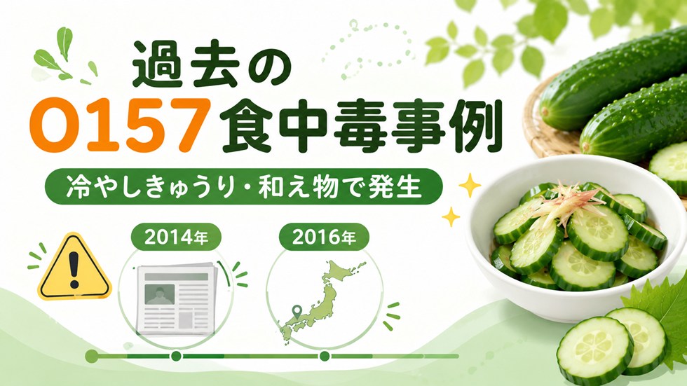 過去には冷やしきゅうりや和え物でO157食中毒が発生