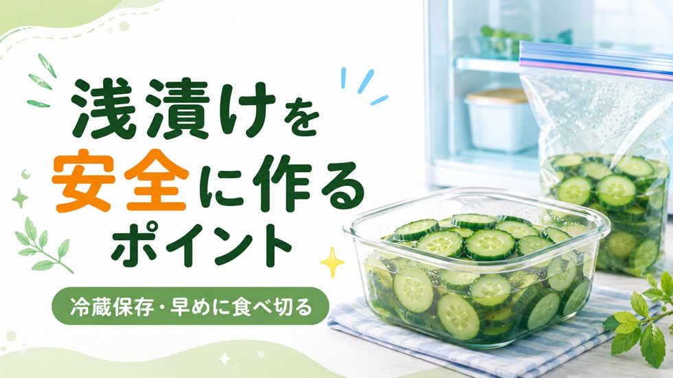 きゅうりの浅漬けを安全に作るポイント