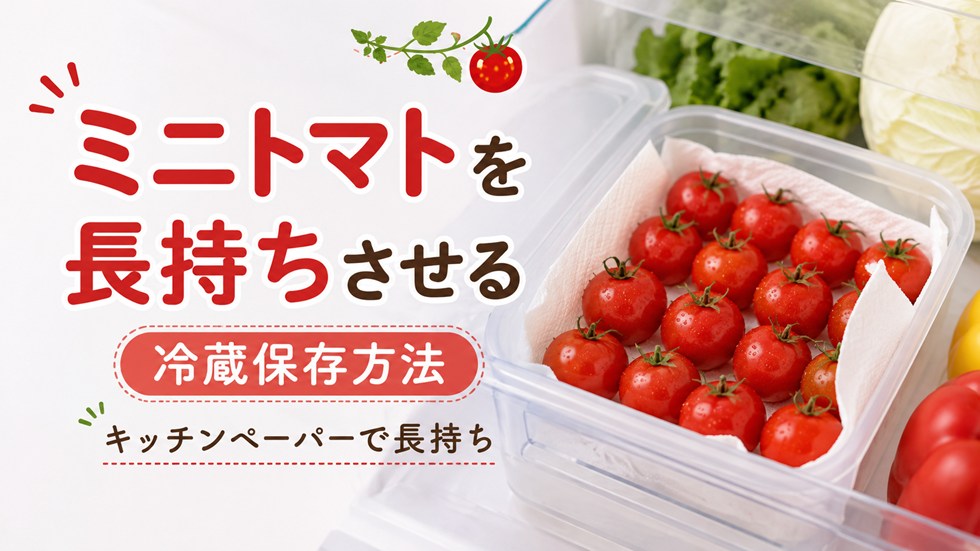 ミニトマトを長持ちさせる冷蔵保存方法