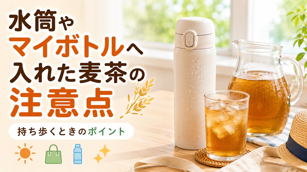 水筒やマイボトルへ入れた麦茶の注意点