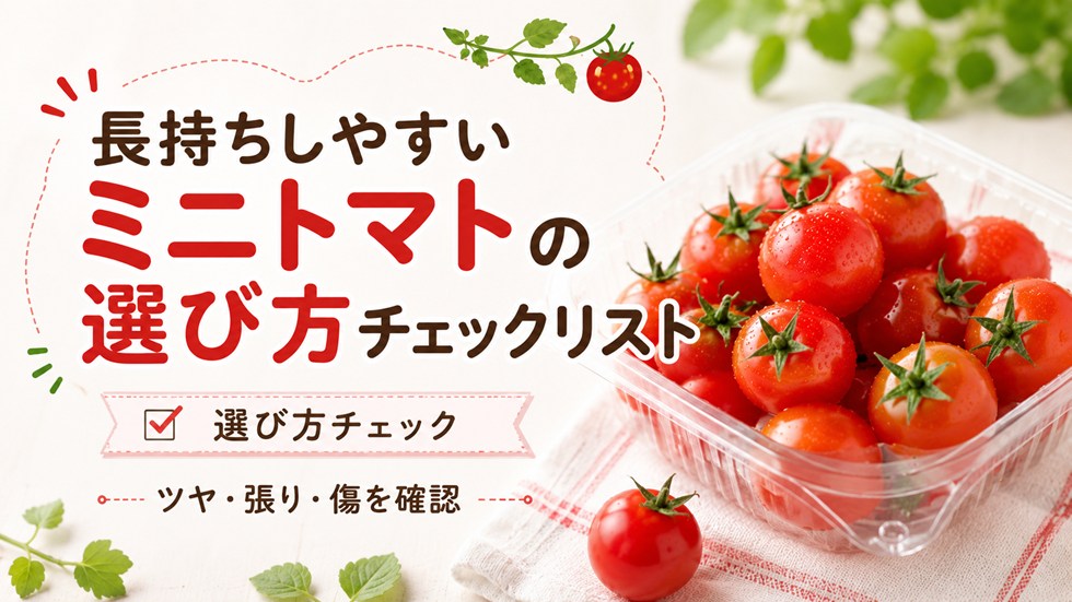 長持ちしやすいミニトマトの選び方チェックリスト