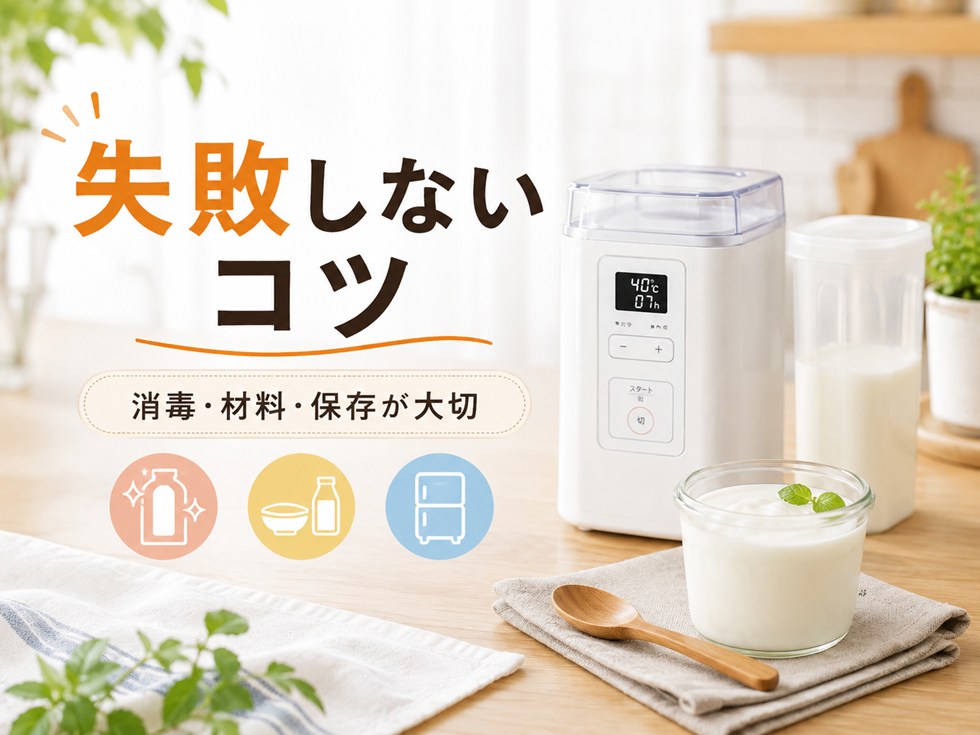 ヨーグルトメーカーで失敗しないためのポイント