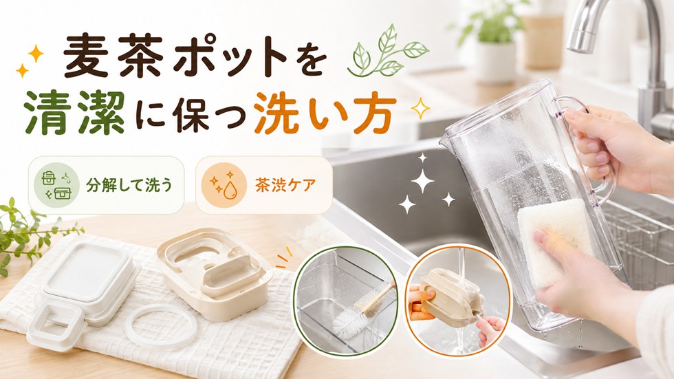 麦茶ポットを清潔に保つ洗い方