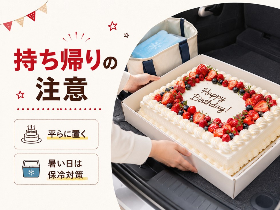 コストコのバースデーケーキの持ち帰りで注意すること