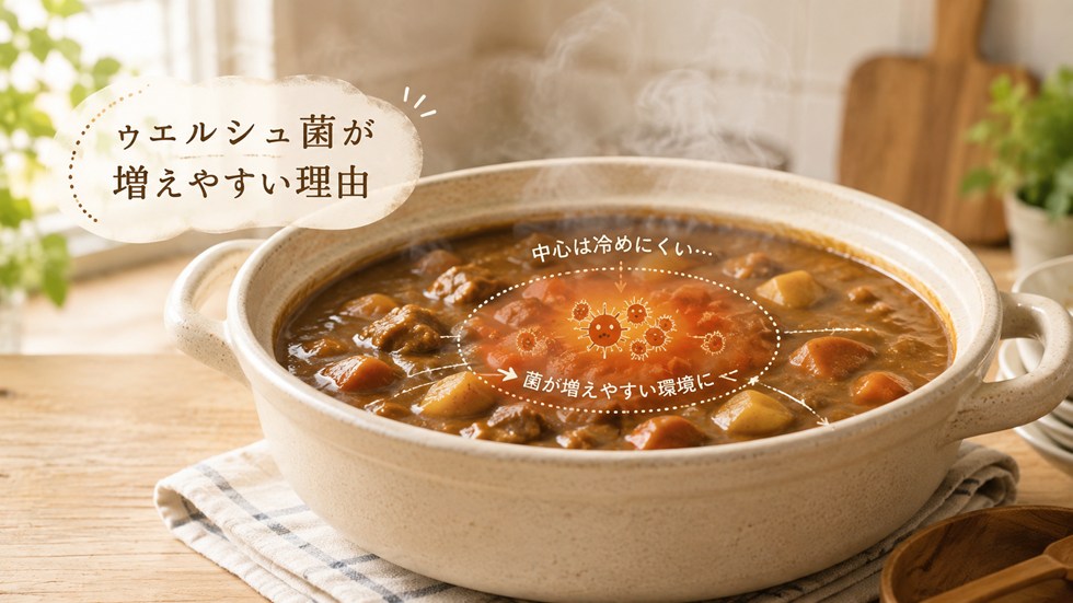 カレーでウェルシュ菌が増えやすい理由