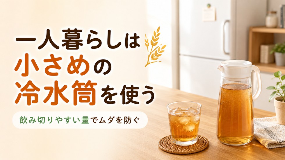一人暮らしは小さめの冷水筒を使う