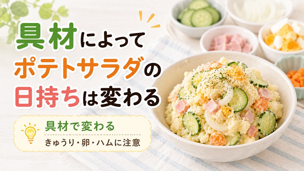 具材によってポテトサラダの日持ちは変わる