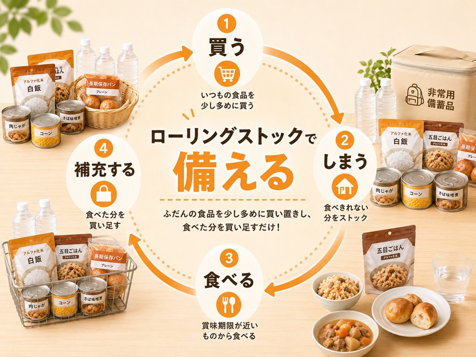 ローリングストックなら賞味期限切れを防ぎやすい