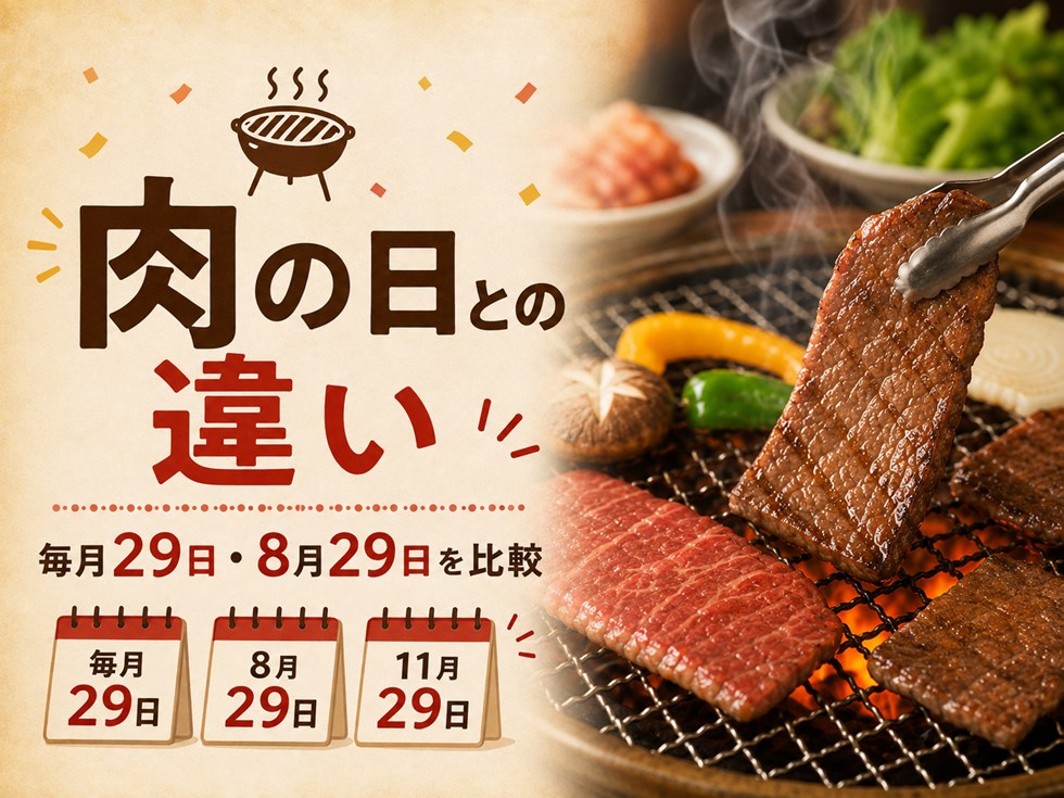 焼肉の日と毎月29日の「肉の日」は何が違う?