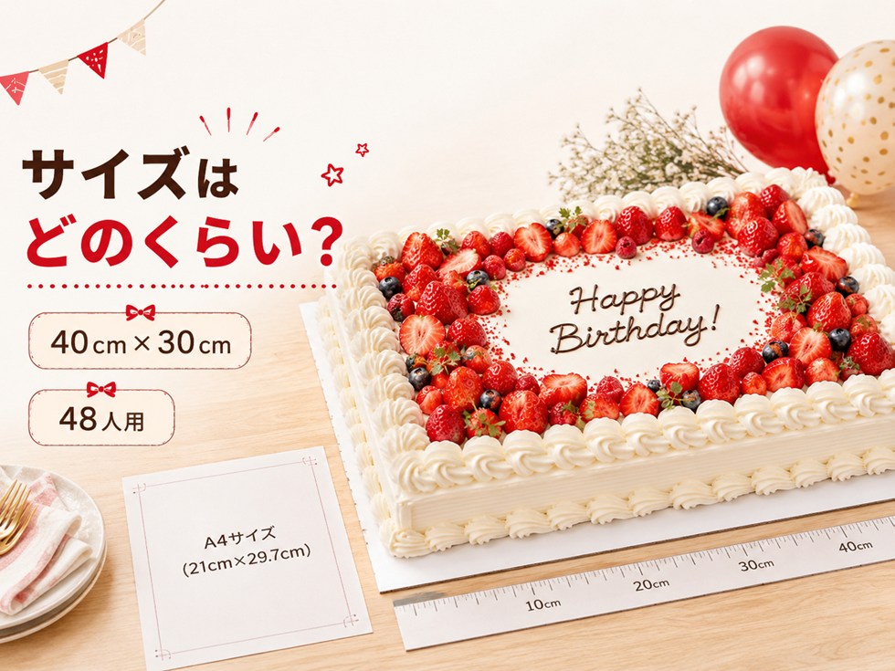 コストコのバースデーケーキのサイズはどのくらい?