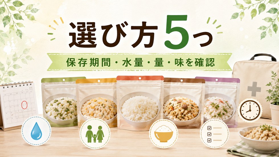 非常食用アルファ米を選ぶ5つのポイント