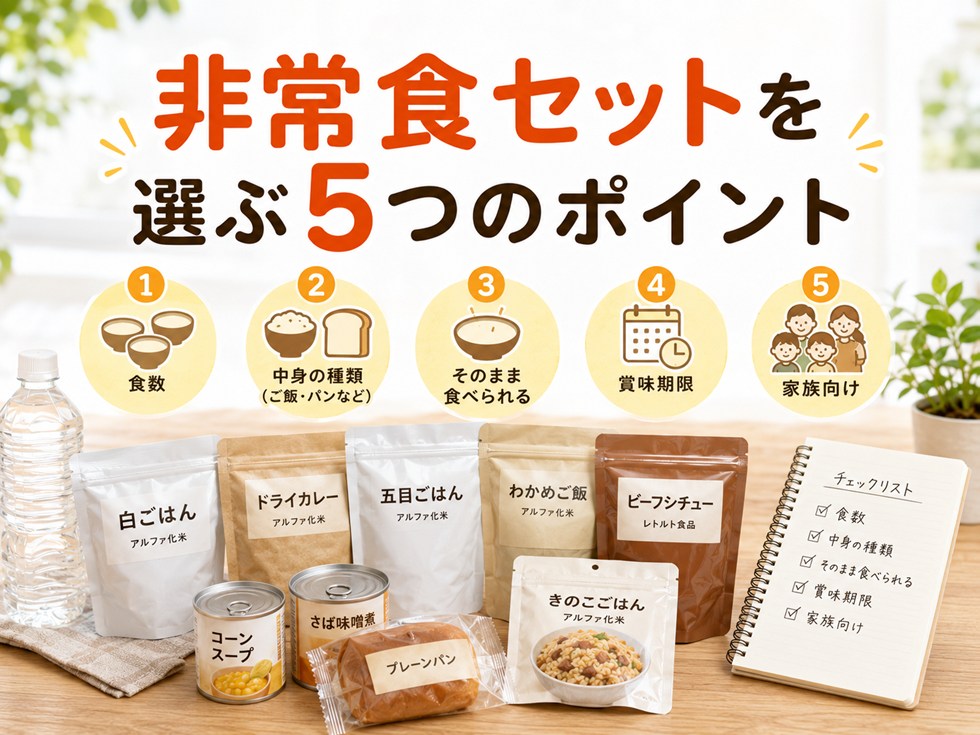 非常食セットを選ぶ5つのポイント