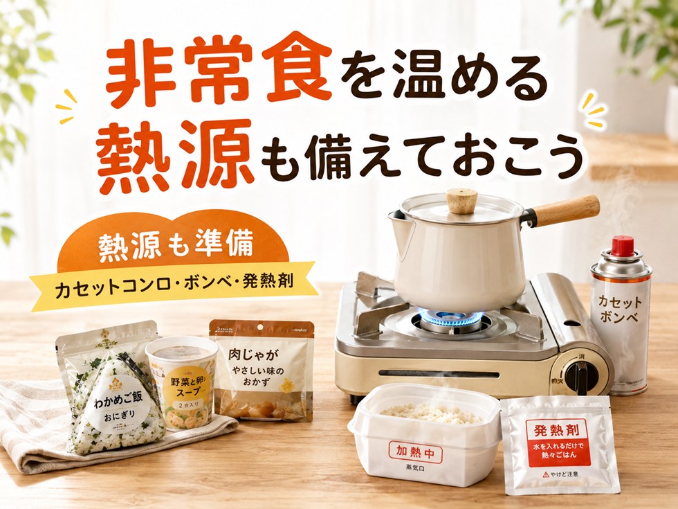 非常食を温める熱源も備えておこう