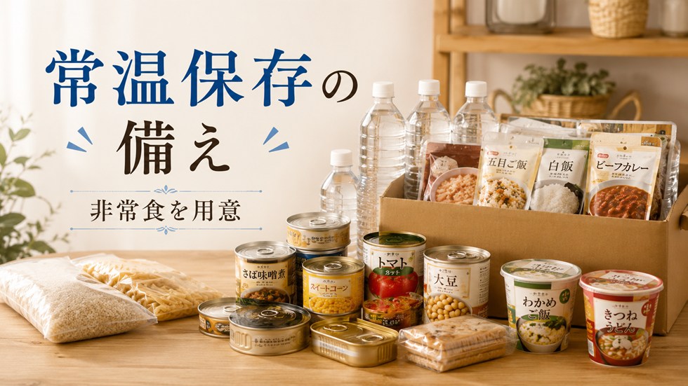 長時間停電に備えて常温保存できる食品も用意しておこう