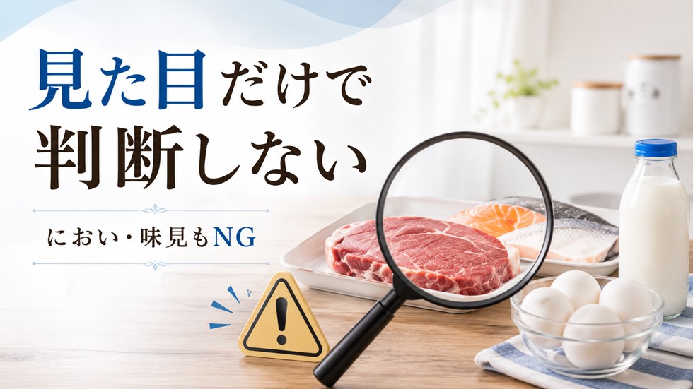 におい・見た目・味見だけで食べられるか判断しない