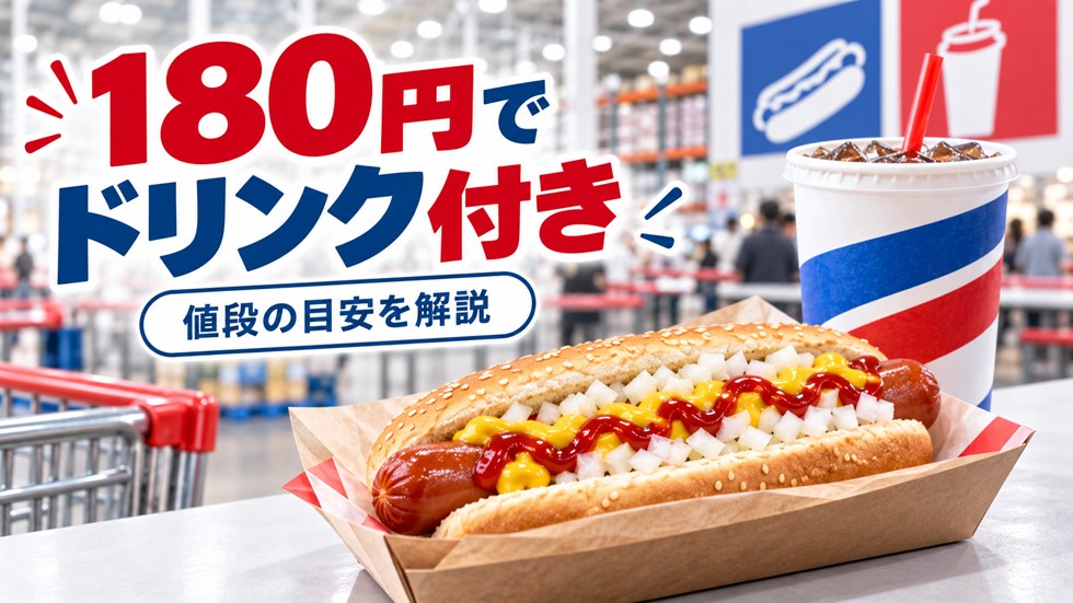 コストコのホットドッグはいくら?ドリンク付きで180円
