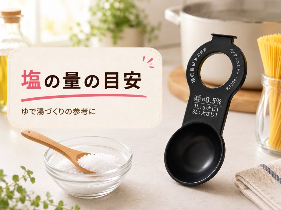 パスタをゆでる塩の量は?お湯1Lなら小さじ1が目安