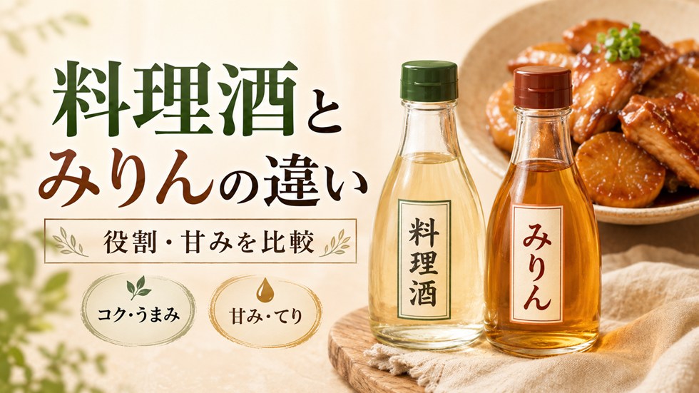 料理酒とみりんの違い｜役割・甘み・使い分け