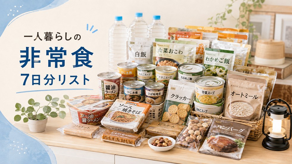 一人暮らしの非常食7日分リスト