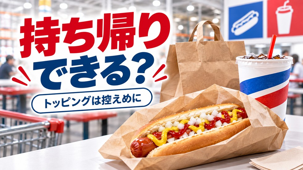 コストコのホットドッグは持ち帰りできる?