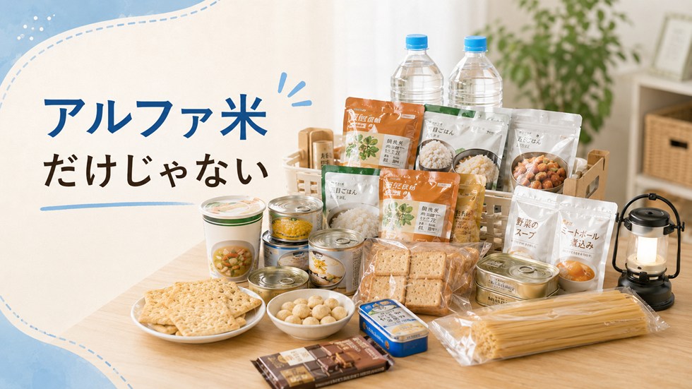アルファ米だけで7日分そろえなくてもいい