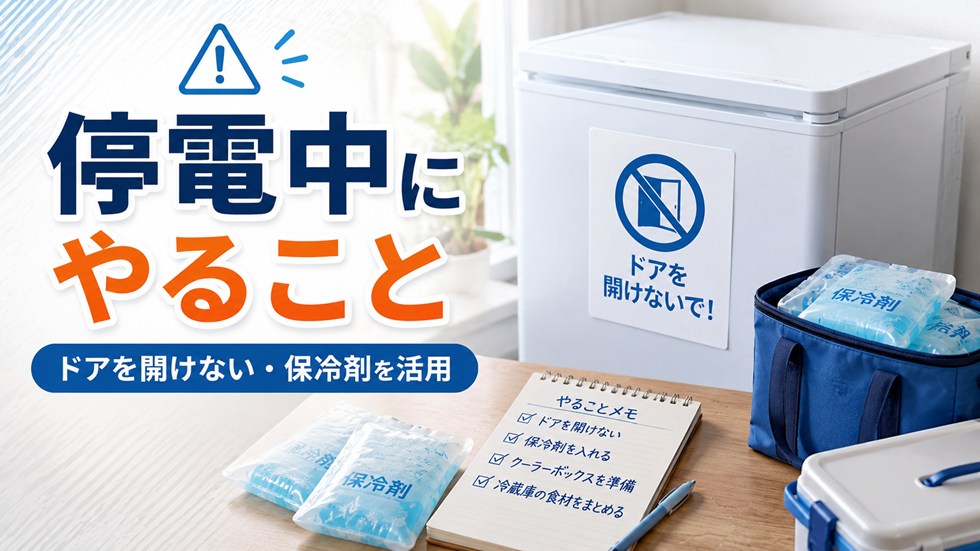 停電中に冷凍食品をできるだけ溶かさないための対処法