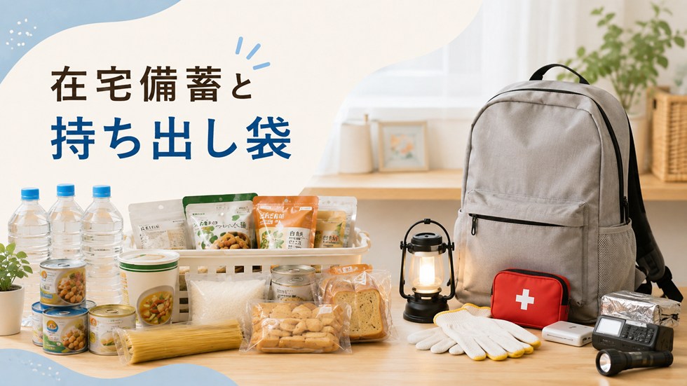 在宅備蓄と非常持ち出しは分けて考える