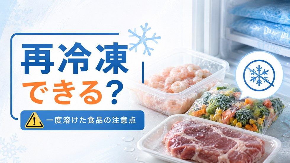 一度溶けた冷凍食品は再冷凍できる？市販品は再凍結しない