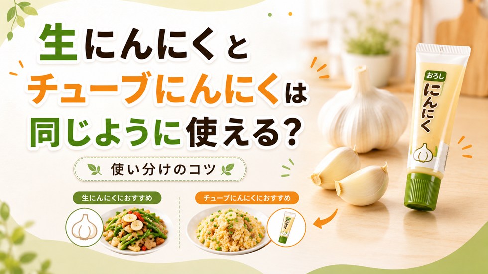 生にんにくとチューブにんにくは同じように使える？