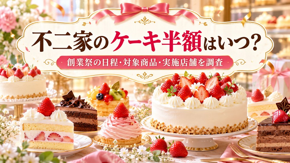 不二家のケーキ半額はいつ？創業祭の日程・対象商品・実施店舗を調査