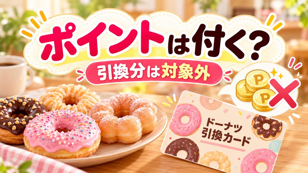 ドーナツ引換カードを使うと楽天ポイント・dポイントは付く？